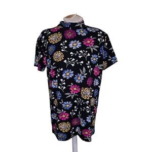 Lularoe Ruth Mock Neck Floral Top Size L‎